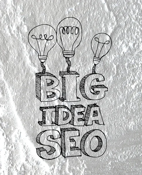 Seo Idea SEO Optimización de motores de búsqueda en la textura del muro de cemento — Foto de Stock