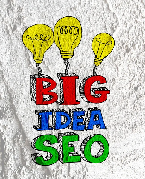 Seo Idea Optimisation des moteurs de recherche SEO sur la texture des murs de ciment — Photo