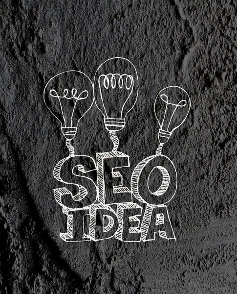 Seo Idea Optimisation des moteurs de recherche SEO sur la texture des murs de ciment — Photo