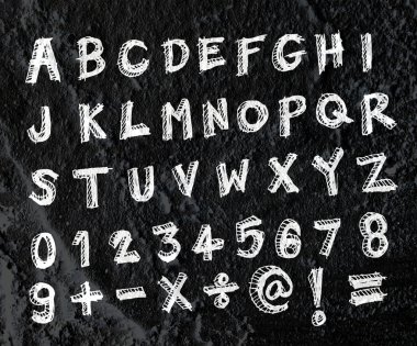 el çizili harfler yazı tipi duvar dokusu arka plan desig yazılmış