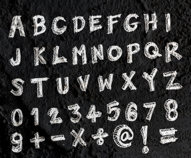 el çizili harfler yazı tipi duvar dokusu arka plan desig yazılmış