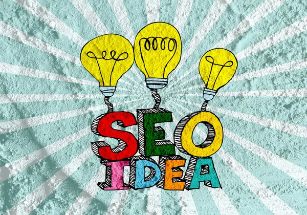 SEO Βελτιστοποίηση μηχανών αναζήτησης seo ιδέα στο τσιμέντο τοίχο υφή β — Φωτογραφία Αρχείου