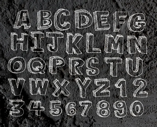 el çizili harfler yazı tipi duvar dokusu arka plan desig yazılmış