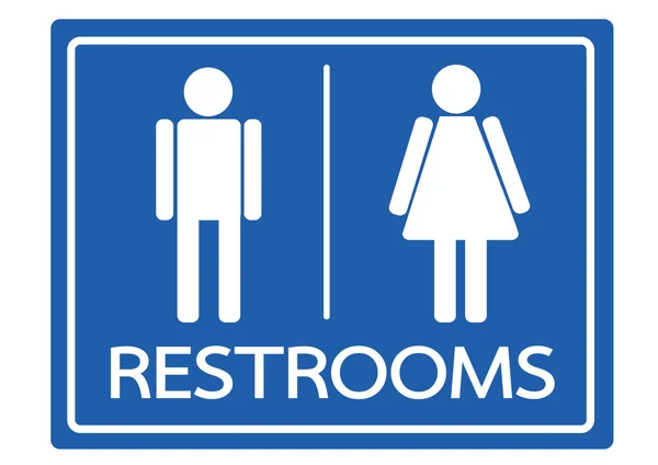 Toilet symboolpictogram mannelijke en vrouwelijke — Stockvector