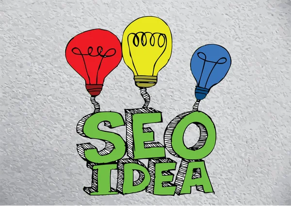 Seo Idea Optimisation des moteurs de recherche SEO — Image vectorielle