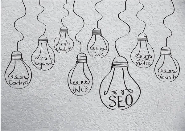 Seo Idea SEO βελτιστοποίηση μηχανών αναζήτησης — Διανυσματικό Αρχείο