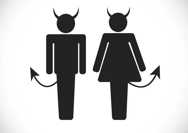 Pictogram Devil Icon Symbol Sign — Stock Vector