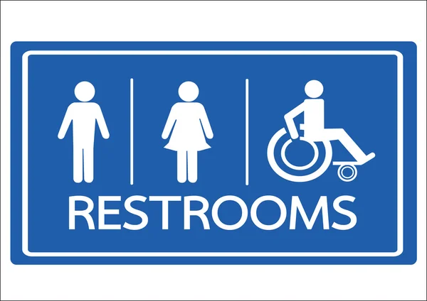 Restroom Symbol Male  Female and Wheelchair Handicap Icon — Stock Vector