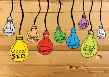 SEO fikir seo arama motoru optimizasyonu karton doku hasta üzerinde