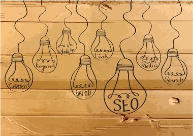 SEO fikir seo arama motoru optimizasyonu karton doku hasta üzerinde