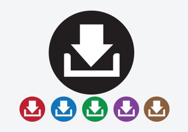 download simge ve simge düğmesini upload