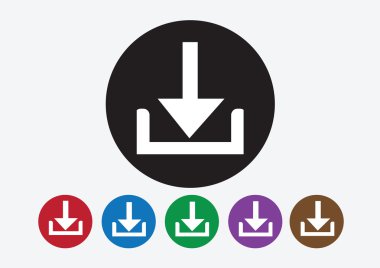 download simge ve simge düğmesini upload