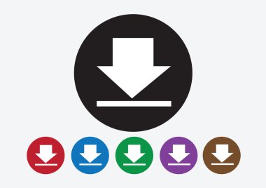 download simge ve simge düğmesini upload