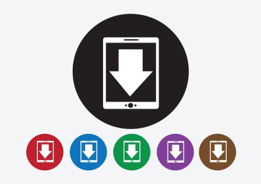 download simge ve simge düğmesini upload