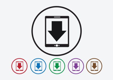 download simge ve simge düğmesini upload