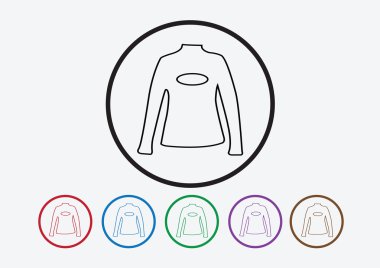 gömlek ve t-shirt simge simgeler giyim giyim