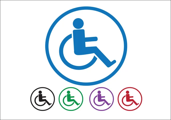 Wheelchair Handicap Icon design — Stock Vector