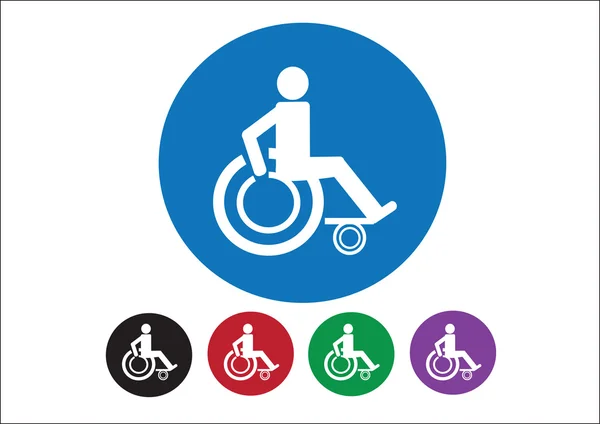 Wheelchair Handicap Icon design — Stock Vector