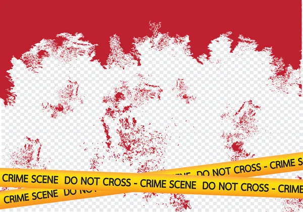 Crime scene danger tapes illustration — Stock Vector