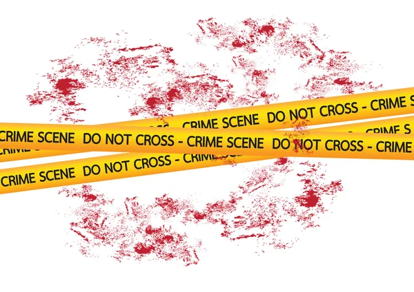 Crime scene danger tapes  illustration — Stock Vector