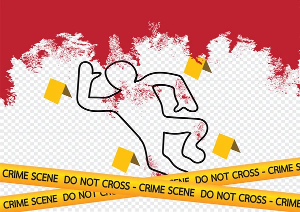 Cena do crime fitas de perigo ilustração — Vetor de Stock