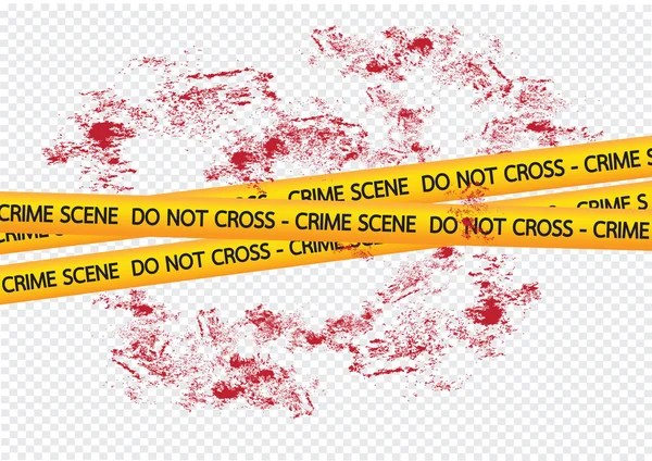 Crime scene danger tapes illustration — Stock Vector