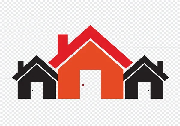House icon and  Real Estate Building abstract design — Stock Vector