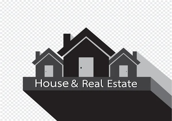 House icon and  Real Estate Building abstract design — Stock Vector