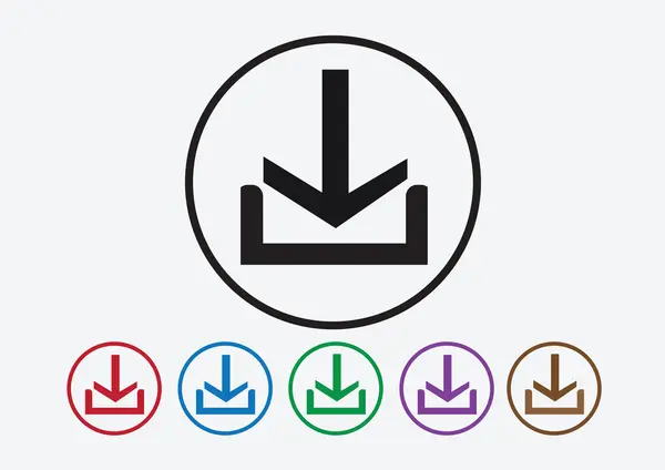 Symbol herunterladen und Symbol hochladen — Stockvektor