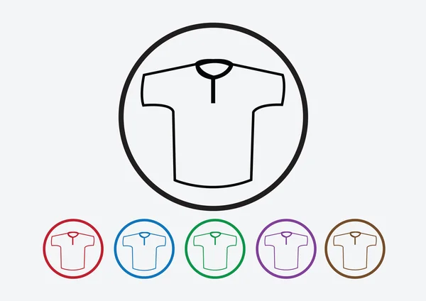 Camisa de vestuário e t-shirt Ícone Ícones de vestuário —  Vetores de Stock