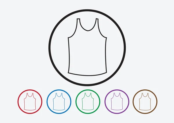 Ruházat, ing és a t-shirt ikonra ruházati ikonok — Stock Vector