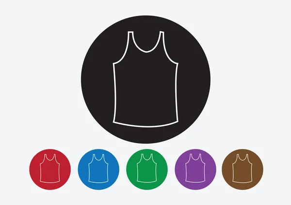 Ruházat, ing és a t-shirt ikonra ruházati ikonok — Stock Vector