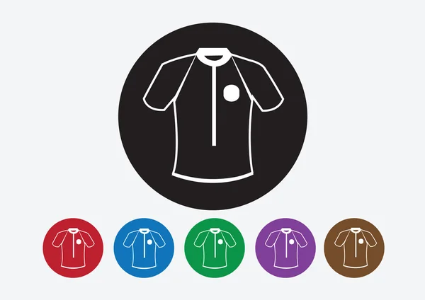 Oblečení košile a trička oblečení ikony ikony — Stockový vektor