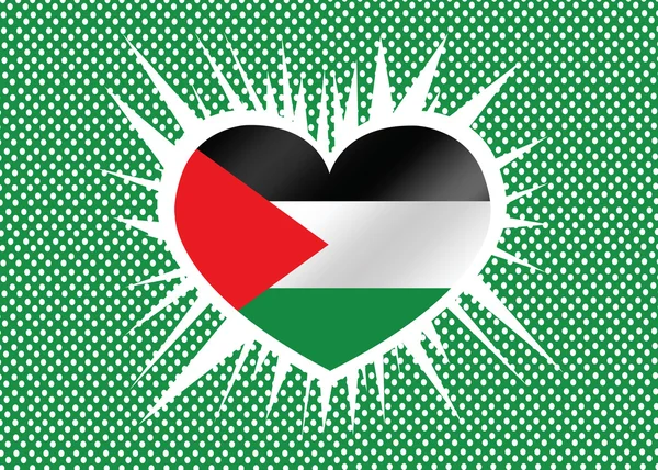 Hjerte og jeg elsker design av Gazastripen-flagg – stockvektor