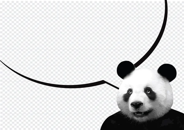 Panda con un globo de pensamiento Speech Bubble — Archivo Imágenes Vectoriales