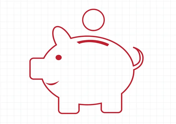 Piggy bank — Stock Vector