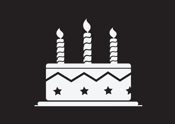 Icono de pastel de cumpleaños — Vector de stock