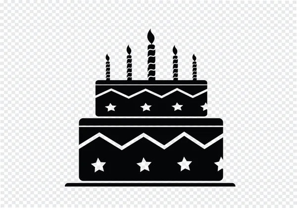 Icono de pastel de cumpleaños — Vector de stock