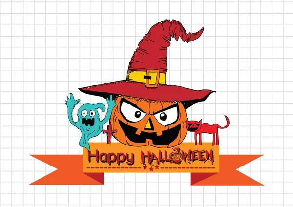 Happy Halloween Karte — Stockvektor