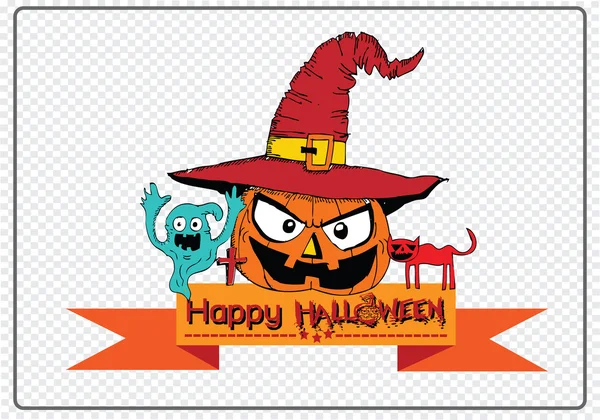 Szczęśliwego Halloween Card — Wektor stockowy