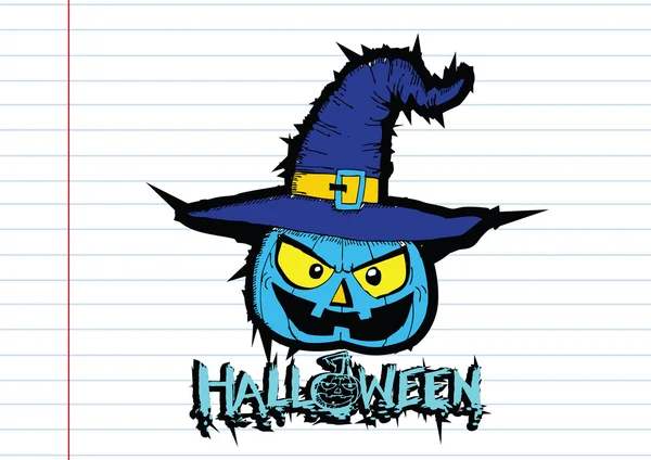 Halloween karta s dýní — Stockový vektor