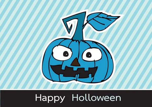 Halloween kaart met pompoen — Stockvector