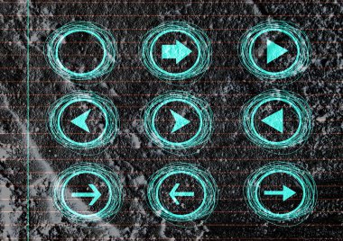 Ok ve elle çizilmiş kroki okları koleksiyonunda duvar doku ba