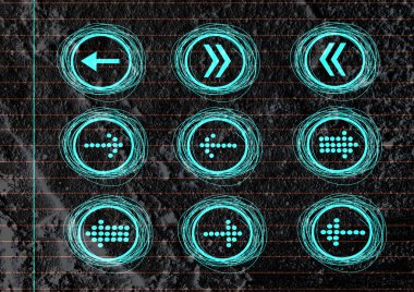 Ok ve elle çizilmiş kroki okları koleksiyonunda duvar doku ba