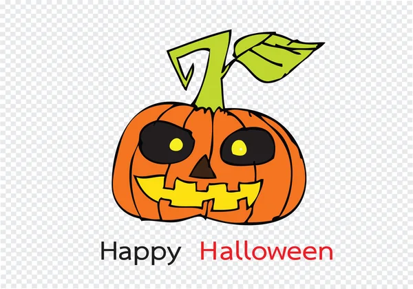 Halloween kaart met pompoen — Stockvector