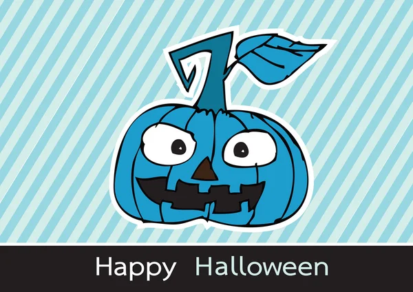 Tarjeta de Halloween con calabaza — Vector de stock