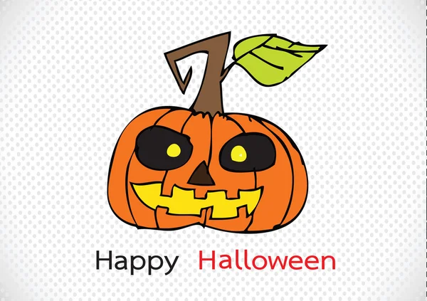 Halloween kaart met pompoen — Stockvector