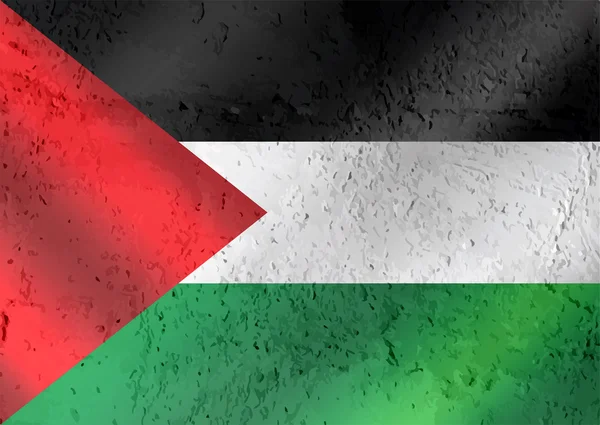 Flag of Palestine Gaza Strip flag themes idea design on wall tex — Stock Photo, Image