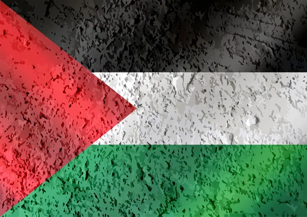 Bandiera della Palestina Striscia di Gaza temi bandiera idea design su parete tex — Foto Stock