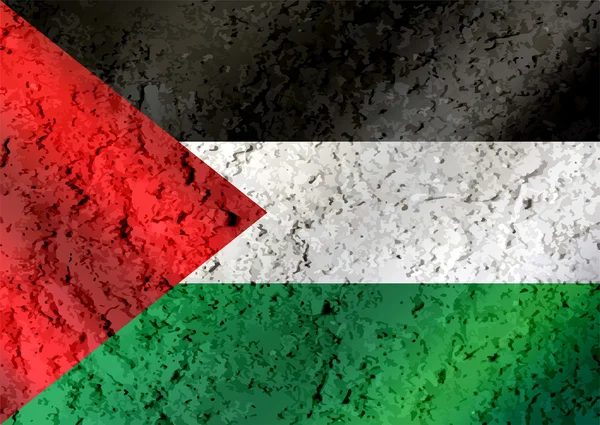 Bandiera della Palestina Striscia di Gaza temi bandiera idea design su parete tex — Foto Stock